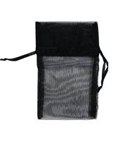 BLACK ORAGANZA DRAWSTRING BAGS 27242-BX